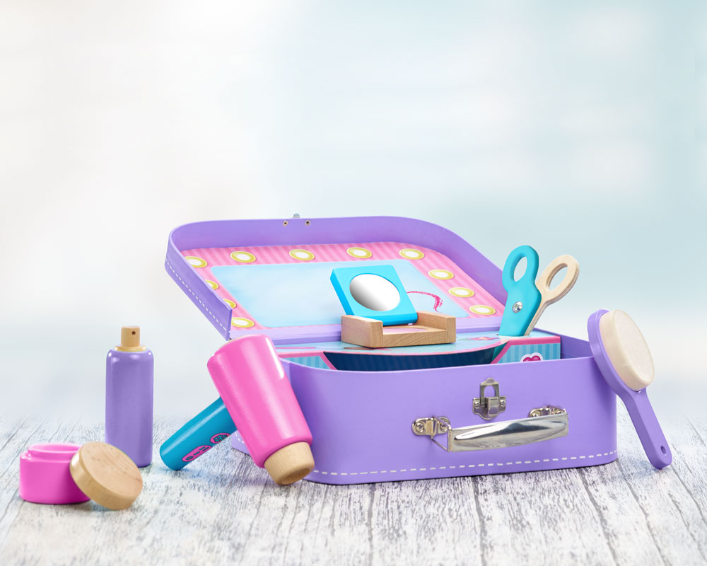 holz beautykoffer Kinder schminktasche