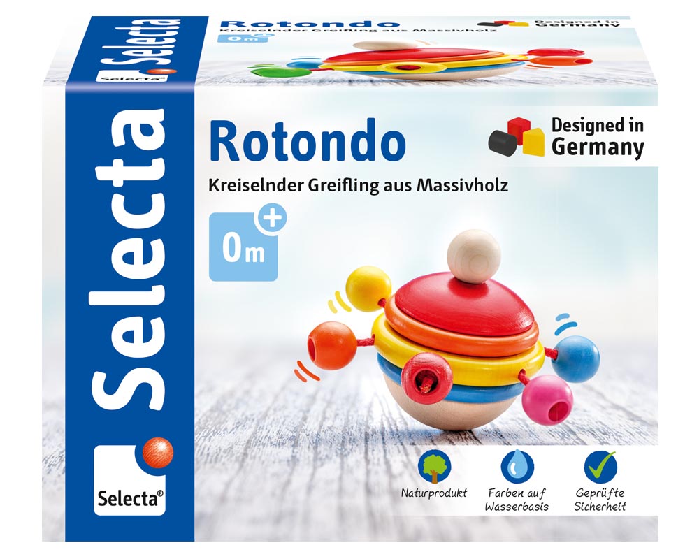 Verpackung Rotondo Greifling Holz Spielzeug