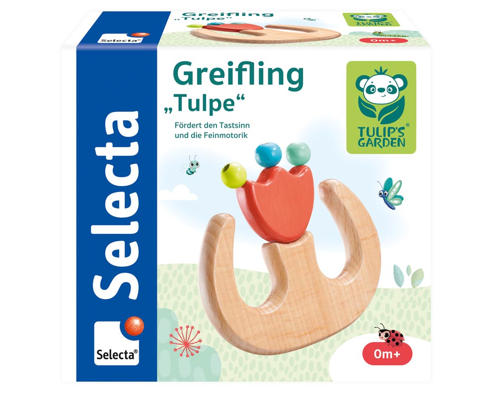 Tulips Garden Greifling Tulpe Selecta Holz-Spielzeug Packshot