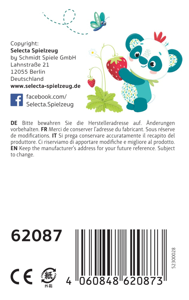 62087_tulip-insektenhotel-holz-spielzeug-p-bottom Ein niedlicher Koala aus einem Cartoon, der ein Blatt in der Hand hält, sitzt neben dem „Entdeckersteine“-Produkt-Copyright und dem Barcode auf weißem Hintergrund.